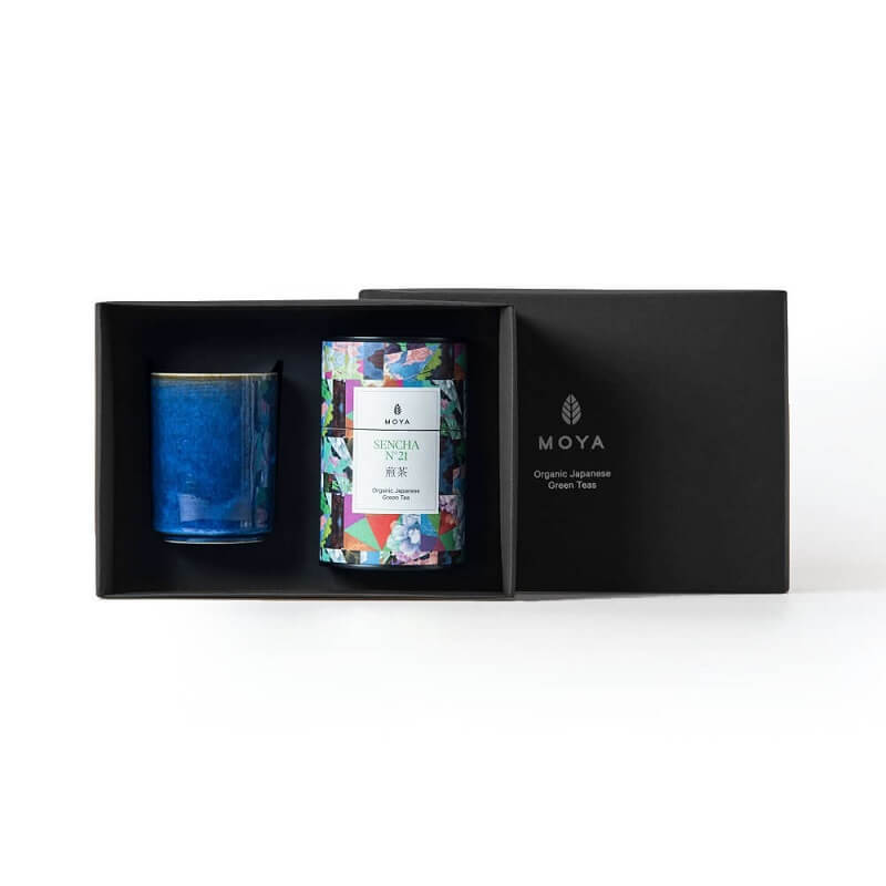 Moya-blatttee-sencha-organischer-becher-kaze-set