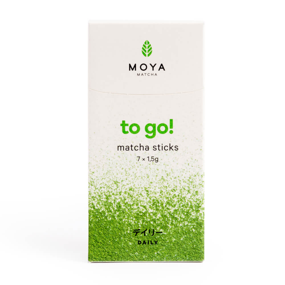 Moya Matcha To Go! Daily Japanischer Bio-Tee-7-sticks-matcha