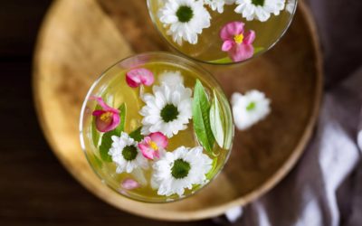 Cold-brew tea with green tea kukicha