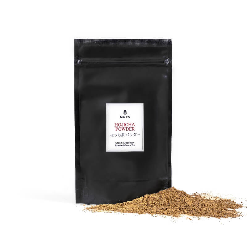 Moya - Hojicha Poeder - Groene thee geroosterd in poeder vorm - Zak 100gr Hojicha Poeder - Groene thee geroosterd in poeder vorm