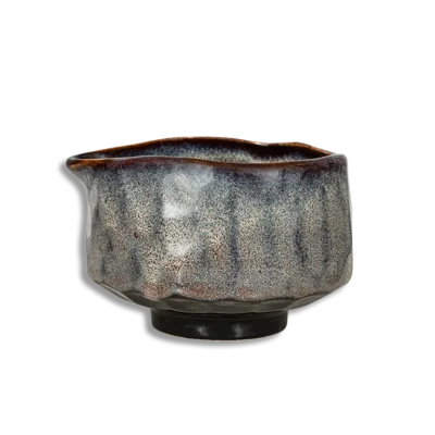 Grijs Blauwe Chawan met Schenktuit - Sumomo - Moya Matcha