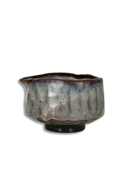 Grijs Blauwe Chawan met Schenktuit - Sumomo - Moya Matcha