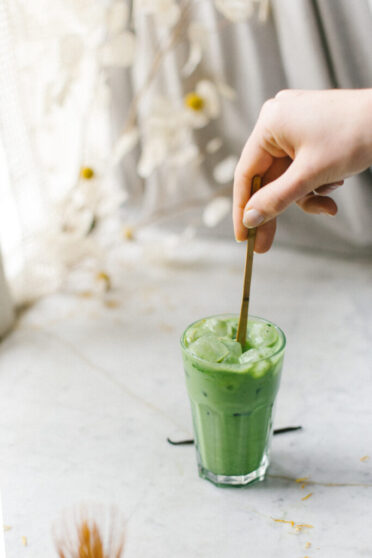 vanilla matcha latte al geroerd